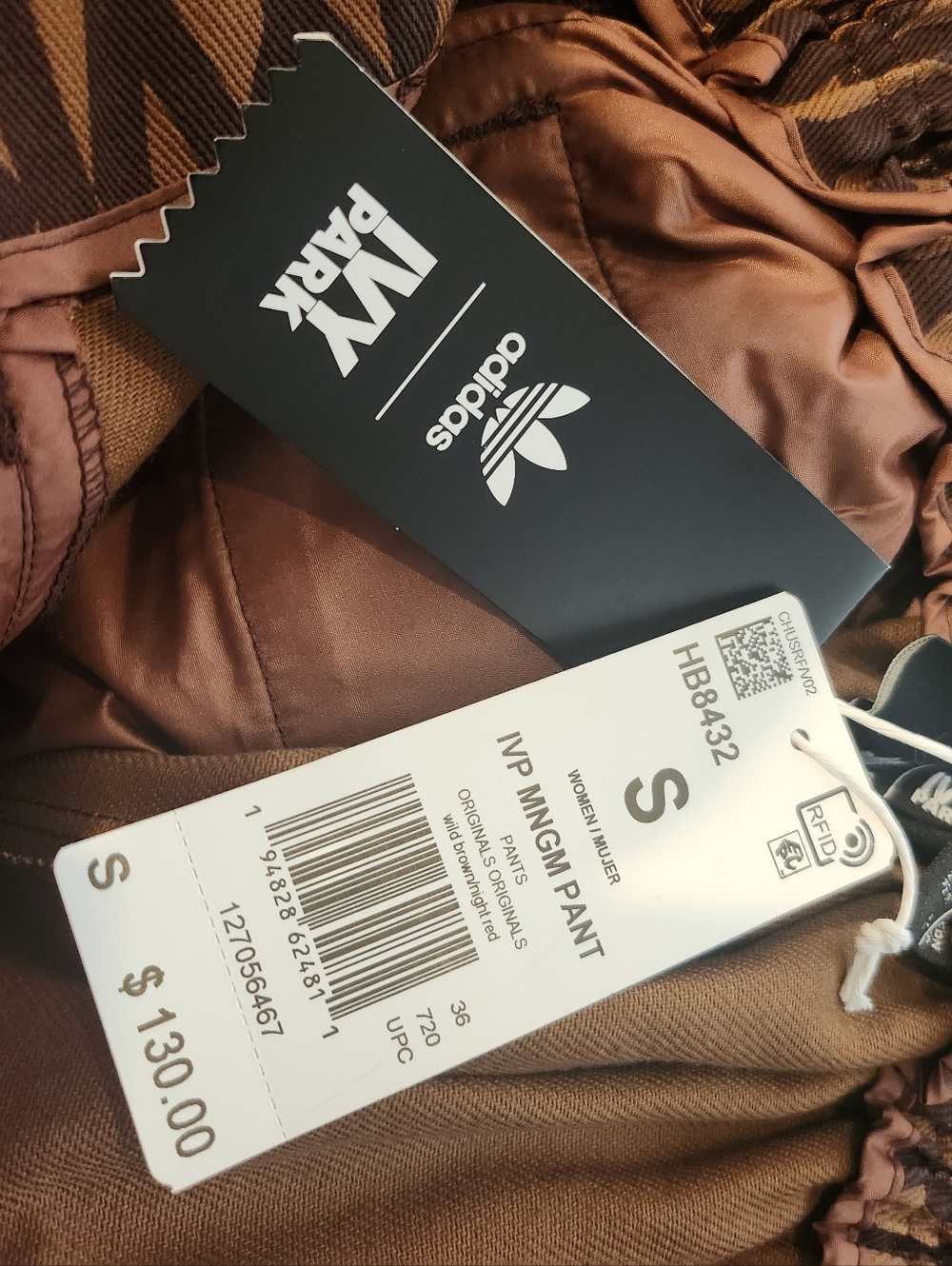 Adidas x Ivy Park Monogram Zip ONLY Pants size S NEW - Picture 8 of 8